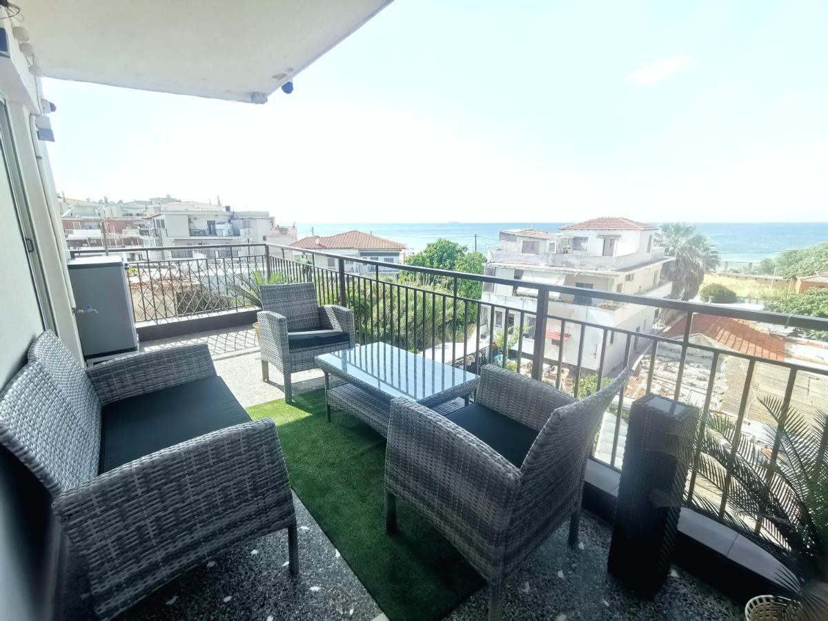אגיה טריאדה Pure Bliss Luxury Beachfront Apartment With Panoramic Sea Views, Electric Bbq, Gym Equipment And More מראה חיצוני תמונה